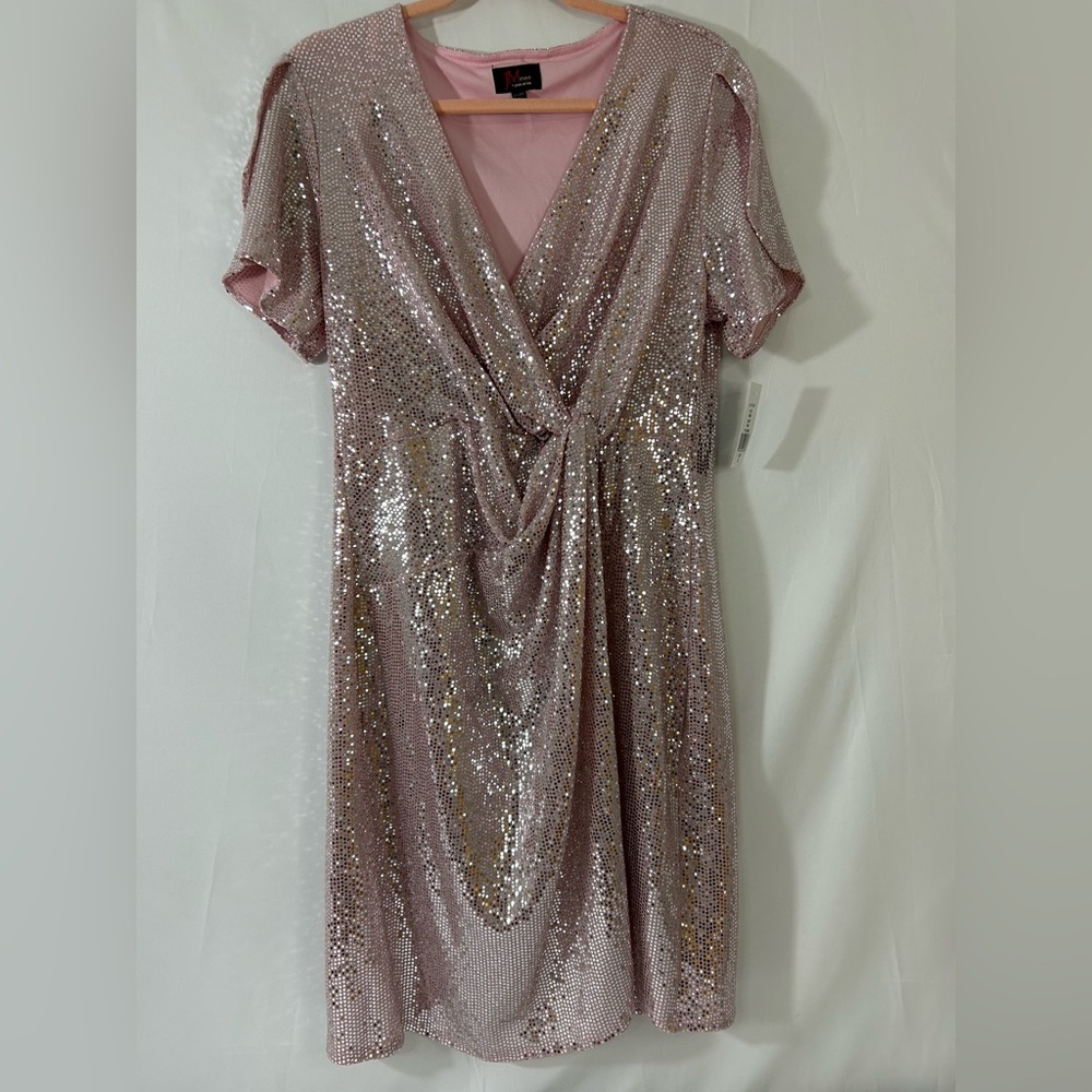 JM Studio by John Meyer Rose Sequin Cocktail Dress - Size 16 (NWT)